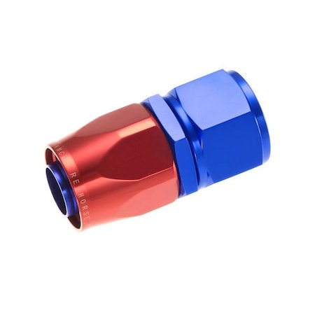 Red Horse Performance -06 STRAIGHT FEMALE ALUMINUM HOSE END - RED&BLUE 1000-06-1